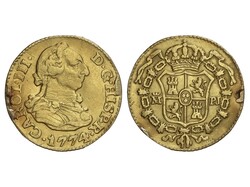1/2 Escudo. 1774. MADRID. P.J. 1,71 grs. (Descolgada, restos de ...