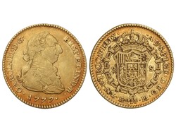 2 Escudos. 1777. MADRID. P.J. 6,65 grs. (Pequeños golpecitos). ...
