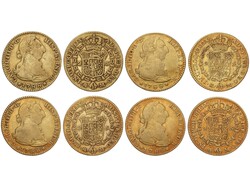 Lote 4 monedas 2 Escudos. 1788. MADRID. M. Peso total de 26,50 grs. ...