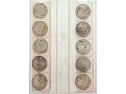 Lote 10 monedas 2 Reales. 1793 a 1808. MADRID (6), SEVILLA (4). A ...