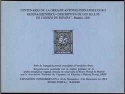 ESPAÑA: HOJAS RECUERDO. 1981. CENTENARIO DE LA OBRA DE FERNANDEZ ...