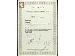 ESPAÑA: CANARIAS. HB. SIN DENTAR con HAB. ROJA. Tirada solo 200 ...