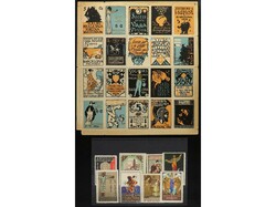 ESPAÑA: VIÑETAS. CONJUNTO montado en fichas formado por 52 viñetas ...