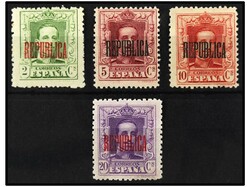 ESPAÑA E. LOCALES REPUBLICANAS. BARCELONA. SERIE COMPLETA, 4 valores ...