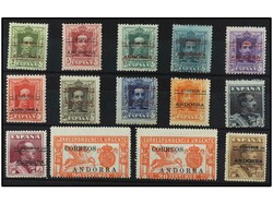 COLONIAS ESPAÑOLAS: ANDORRA. SERIE COMPLETA. 14 valores. 40 cts., 50 ...