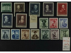 AUSTRIA. CONJUNTO montado en fichas conteniendo las series: * 431/6, ...