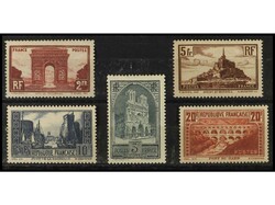 FRANCIA. Serie de 5 valores. MUY BONITA. Yv.258/62. Yvert.553€