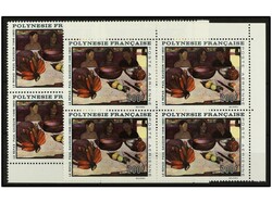 POLINESIA FRANCESA. 1968. PINTURA, 8 sellos en 2 bloques. Yv.Av. 25 ...