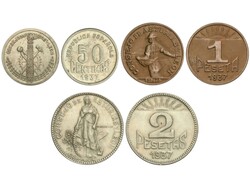 Lote 3 monedas 50 Céntimos, 1 y 2 Pesetas. 1937. CONSEJO DE ASTURIAS ...