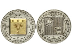 25 Diners. 1991. AR + plaqueta AU. 20 aniversario del copríncipe ...