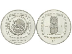 5 Pesos. 1996. 30,99 grs. AR. Hombre Jaguar. KM-596. Tirada: 4.200 ...