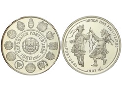 1.000 Escudos. 1997. SERIE IBEROAMERICANA. ENCUENTRO DE DOS MUNDOS. ...