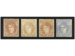 ESPAÑA. 1, 4, 10 y 50 mils. Muy bonitos ejemplares. Ed.102, 104, 105 ...