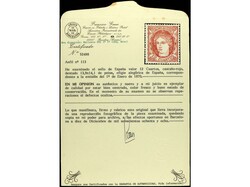 ESPAÑA. 12 cuartos castaño rojizo. Cert. GRAUS y EXFIMA. PRECIOSO. ...