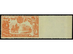 ESPAÑA. 10 pts. naranja SIN DENTAR MARGEN DERECHO (nº A.000260). ...