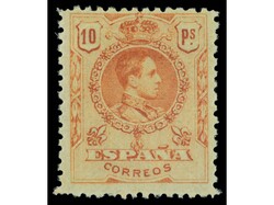 ESPAÑA. 10 pts. naranja. PRECIOSO. RARO. Ed.280