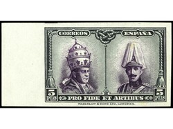 ESPAÑA. SERIE COMPLETA SIN DENTAR. Casi todos con borde de hoja. ...