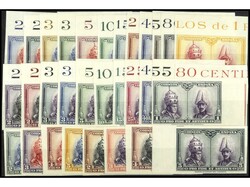 ESPAÑA. SERIE COMPLETA SIN DENTAR. Casi todos con borde de hoja. ...