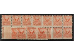 ESPAÑA. 20 c. urgente. 30 sellos. Centrados diversos. Ed.454. Cat. 1 ...