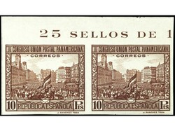 ESPAÑA. SERIE COMPLETA en parejas horizontales SIN DENTAR. Todas con ...