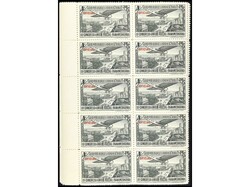 ESPAÑA. SERIE COMPLETA en bloque de 10 con borde lateral de hoja. ...