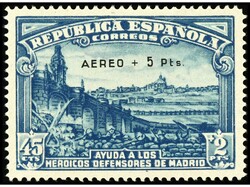ESPAÑA. Aéreo + 5 pts. Tipo 19. Centrado de lujo. Goma no original. ...