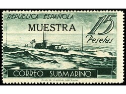 ESPAÑA. SERIE COMPLETA, 5 valores, habilitados MUESTRA. 15 pts. ...