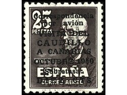 ESPAÑA. CAUDILLO A CANARIAS SIN NÚMERO. Ligerísimamente ...