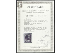 ESPAÑA. CAUDILLO A CANARIAS CON NÚMERO. Cert. CEM. BONITO. RARO. Ed ...