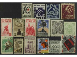 ESPAÑA GUERRA CIVIL. Colección de 160 piezas diferentes montada en ...