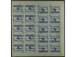 ESPAÑA GUERRA CIVIL. AUXILIO DE INVIERNO. Pliego completo SIN DENTAR ...