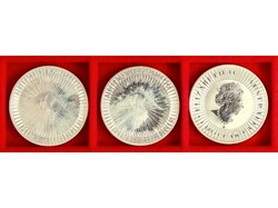 Lote 3 monedas 1 Dollar. 2019 y 2020. AR. Kangaroo. KM-3695. FDC.