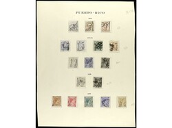 COLONIAS ESPAÑOLAS: PUERTO RICO. COLECCIÓN en hojas de álbum con ...