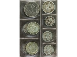 Lote 20 monedas. Siglo XX. AR,Cuni,Br. Incluye Cent, Dime, 1/4, 1/2 y ...