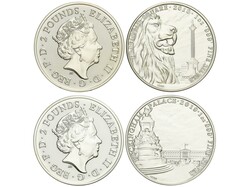 Lote 2 monedas 2 Pounds. 2018 y 2019. AR. Trafalgar Square, ...