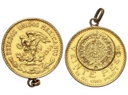 20 Pesos. 1959. MÉXICO. 16,93 grs. AU (900). Calendario azteca. ...