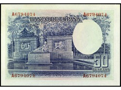 50 Pesetas. 22 Julio 1935. Ramón y Cajal. Serie A. Ed-366a. SC.