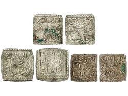 Lote 3 monedas Millarés. IMITACIÓN CRISTIANA DEL SIGLO XIII. AR. ...