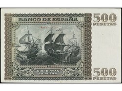500 Pesetas. 9 Enero 1940. Juan de Austria. (Pequeñas roturas). ...