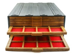 Archivador numismático de 9 bandejas. Ø 320x235x100 mm. Bandejas de ...