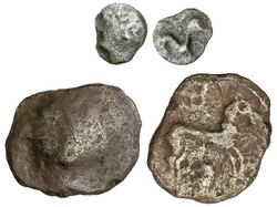 Lote 2 monedas óbolo y Dracma. Siglo III a.C. EMPORITON. IMITACIONES ...