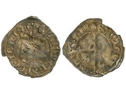 Cruzado. ENRIQUE II. Rev.: ENRICVS RE-X CASTELLE. Cruz latina con ...