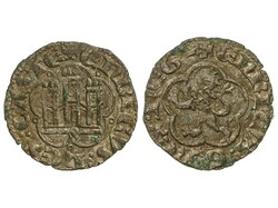 1/2 Blanca. ENRIQUE III. SEVILLA. 1,44 grs. Ve. S debajo del castillo ...