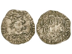 1/2 Cuartillo. ENRIQUE IV. TOLEDO. 1,62 grs. Ve. T debajo del ...