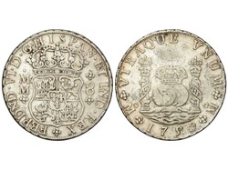 8 Reales. 1759. MÉXICO. M.M. 26,61 grs. Columnario. (Golpecitos). ...