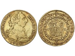 4 Escudos. 1781. MADRID. P.J. 13,35 grs. (Probablemente ha estado en ...