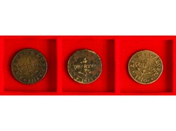 Lote 3 monedas 4 Cuartos. 1810, 13 y 14. BARCELONA. Fundidos. AC-25, ...