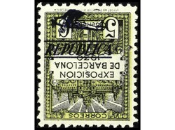 ESPAÑA: AYUNTAMIENTO DE BARCELONA. SERIE COMPLETA con SOB. INVERTIDA ...