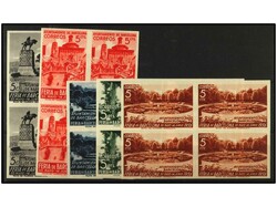 ESPAÑA: AYUNTAMIENTO DE BARCELONA. SERIE COMPLETA en bloque de 4 SIN ...