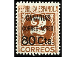 ESPAÑA: AYUNTAMIENTO DE BARCELONA. 80 cts. s. 2 cts. Valor clave. ...